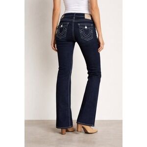 True Religion Becca Bootcut Flare Jeans Womens 31 Dark Wash Mid Rise NWT